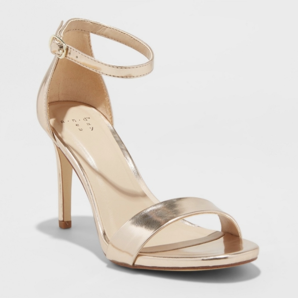 Rose Gold Myla Stiletto Heeled Pumps by A New Day